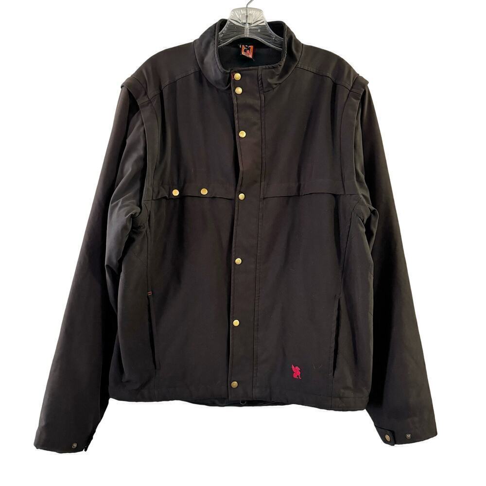 Chrome Industries Convertible Men’s Jacket Vest Pockets Black Quilted Medium